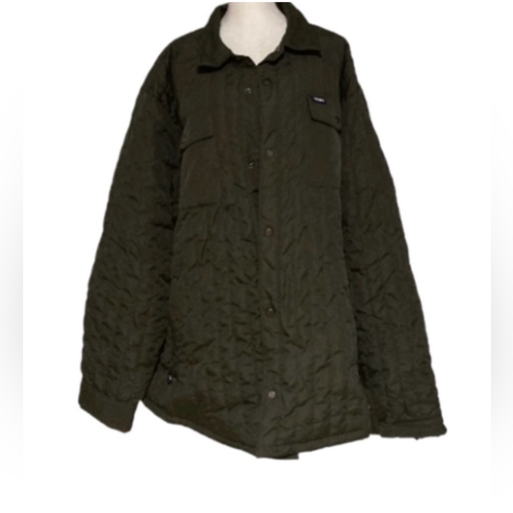 EC IZOD Quilted Pattern Shade of Olive Jacket Plus Size  3XL/3TG - Picture 2 of 14